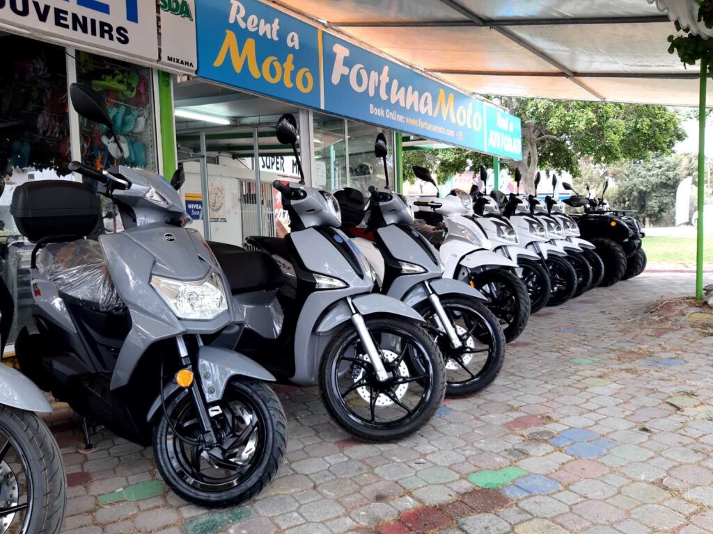 faliraki rent a moto scooter quads